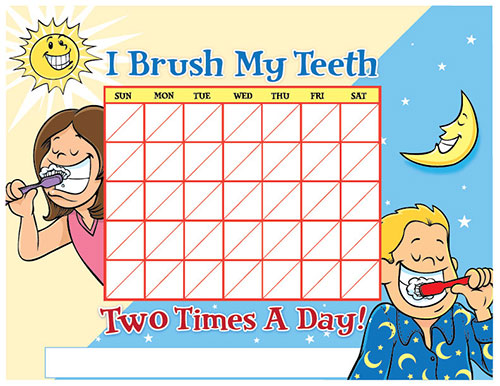 Color Brushing Chart for Children - Pediatric Dentist in Madison, MS